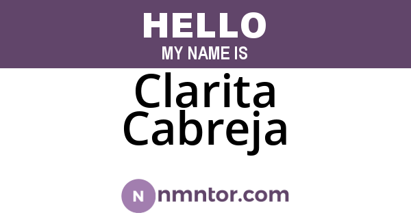 Clarita Cabreja