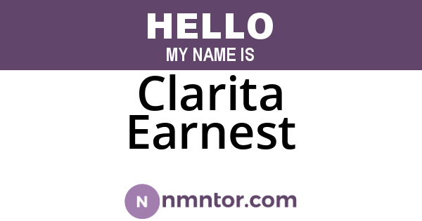 Clarita Earnest