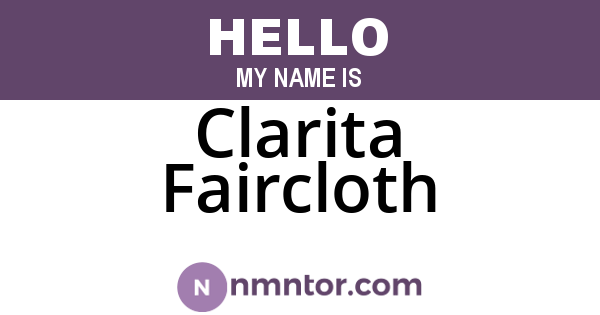Clarita Faircloth