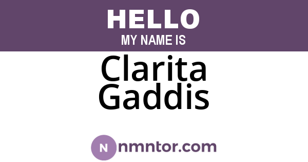Clarita Gaddis