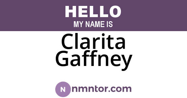 Clarita Gaffney