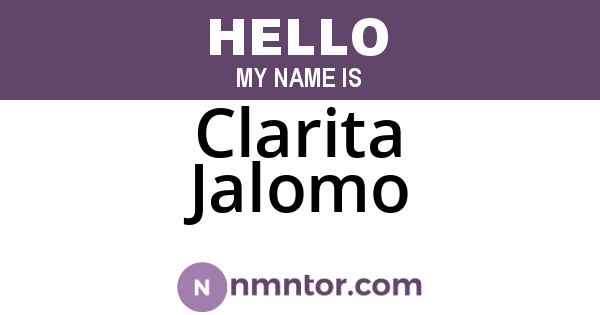 Clarita Jalomo