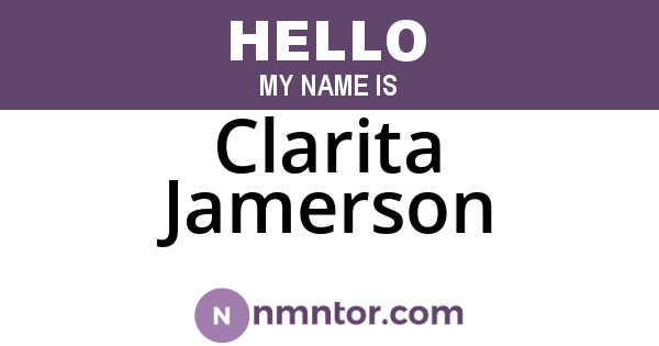 Clarita Jamerson