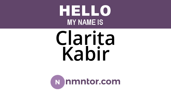 Clarita Kabir