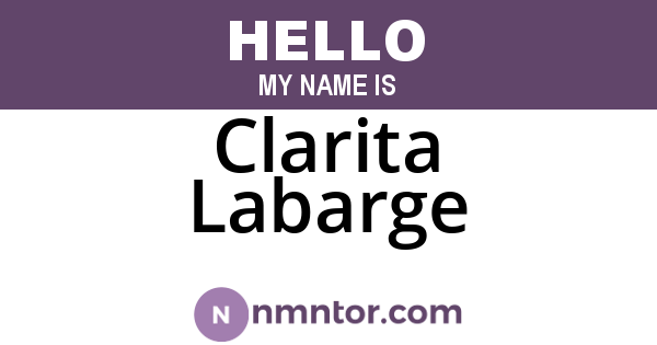 Clarita Labarge