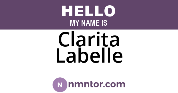 Clarita Labelle