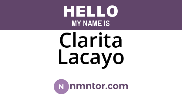 Clarita Lacayo