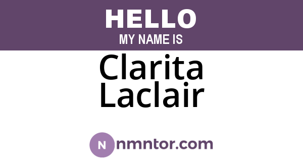 Clarita Laclair