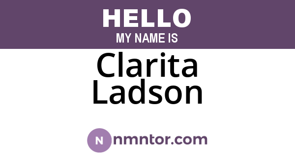 Clarita Ladson