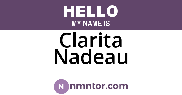 Clarita Nadeau