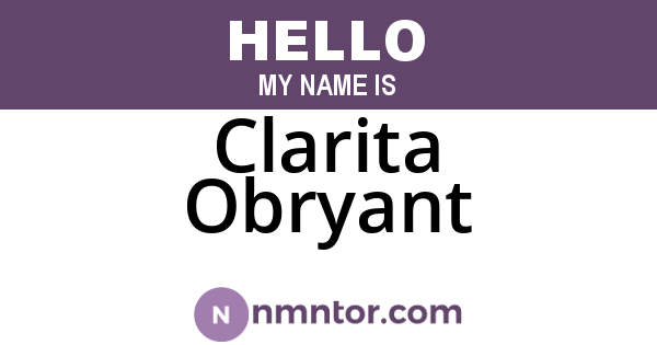 Clarita Obryant