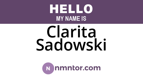 Clarita Sadowski