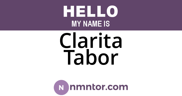 Clarita Tabor