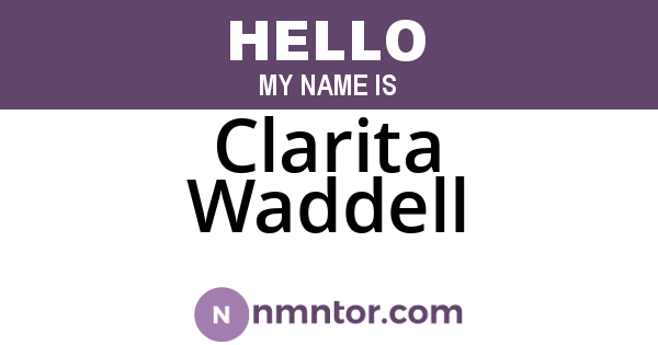 Clarita Waddell