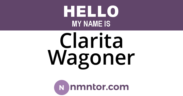 Clarita Wagoner