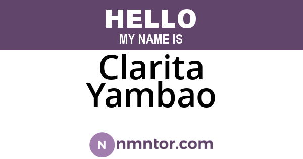 Clarita Yambao
