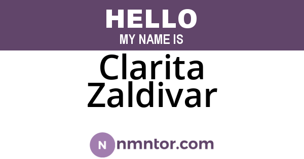 Clarita Zaldivar