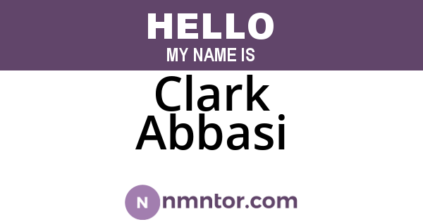 Clark Abbasi