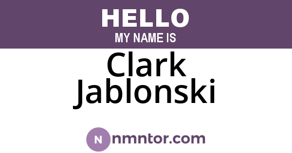 Clark Jablonski