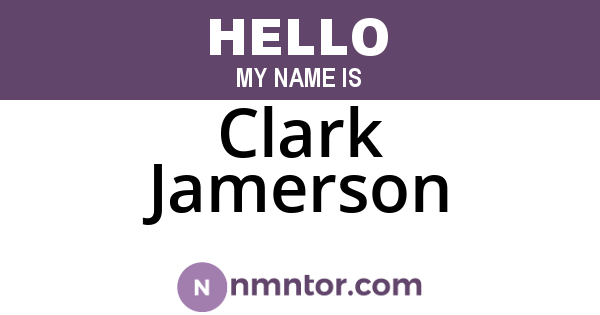 Clark Jamerson