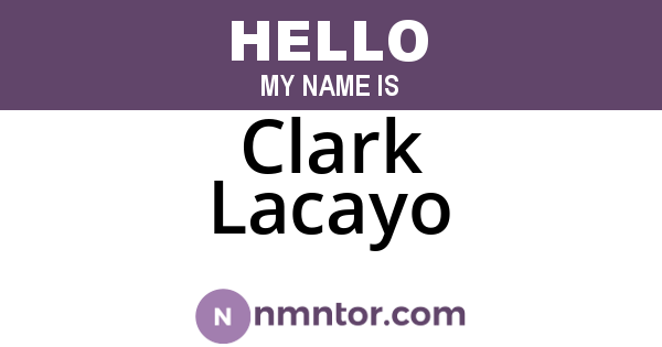 Clark Lacayo
