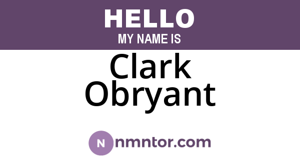 Clark Obryant