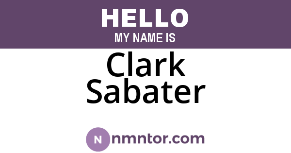 Clark Sabater