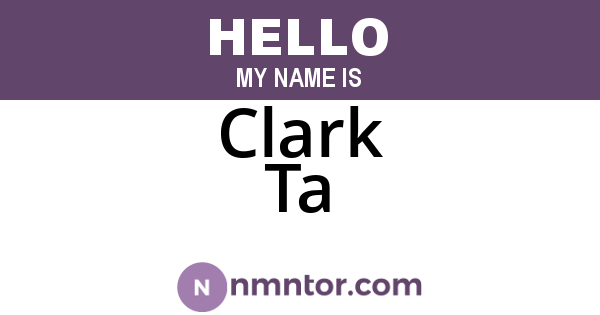 Clark Ta