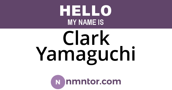Clark Yamaguchi