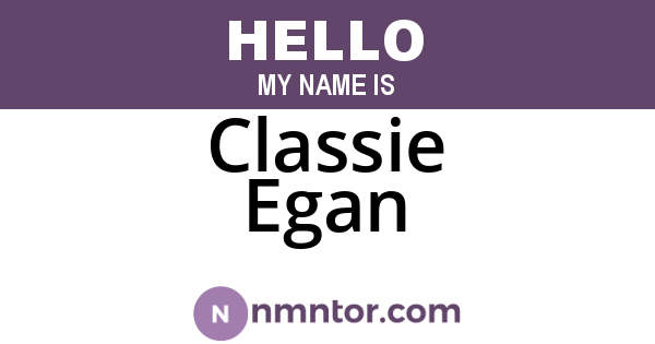 Classie Egan