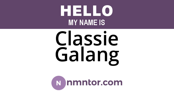 Classie Galang