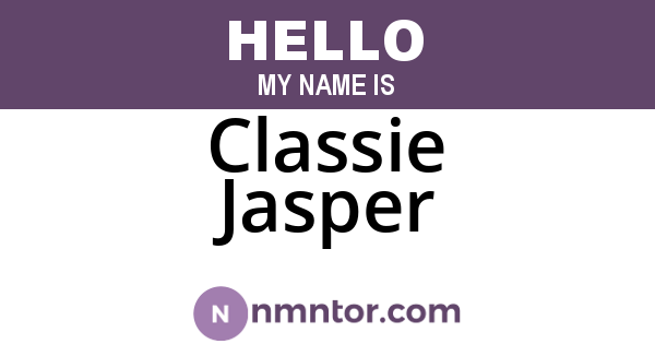 Classie Jasper