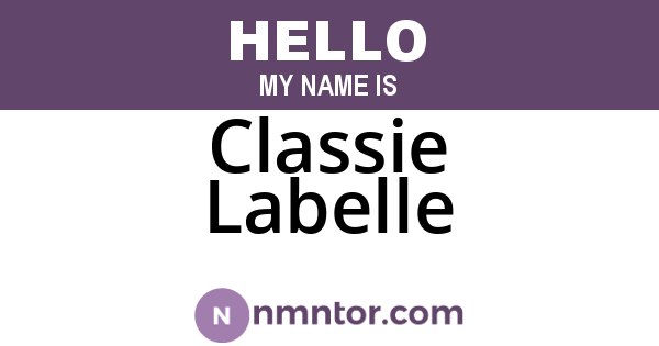 Classie Labelle