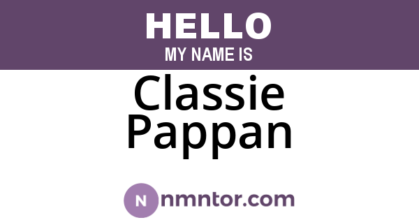 Classie Pappan