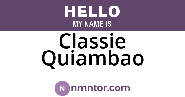 Classie Quiambao