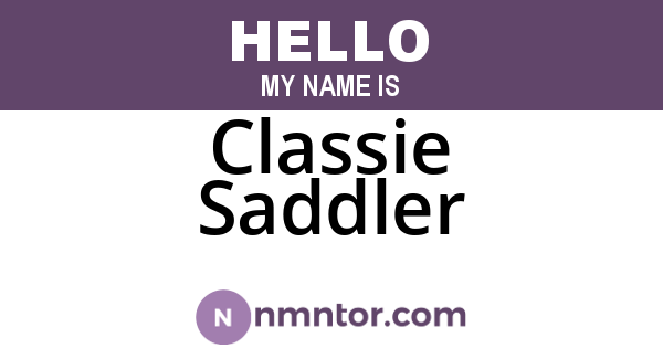 Classie Saddler