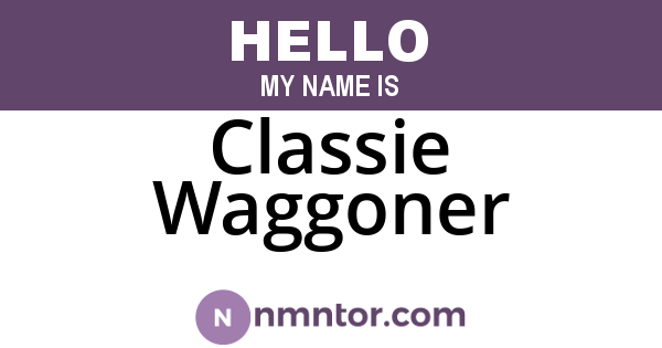 Classie Waggoner