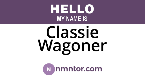 Classie Wagoner