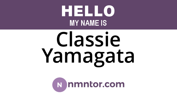Classie Yamagata