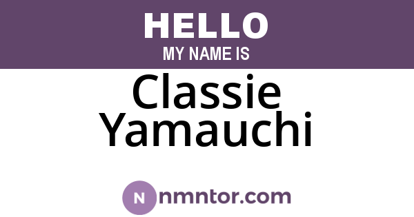 Classie Yamauchi