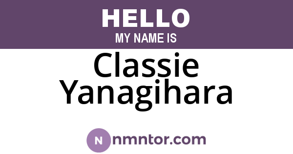 Classie Yanagihara