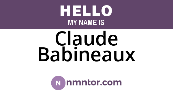 Claude Babineaux