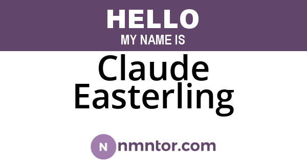 Claude Easterling
