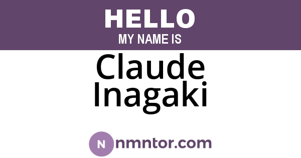 Claude Inagaki