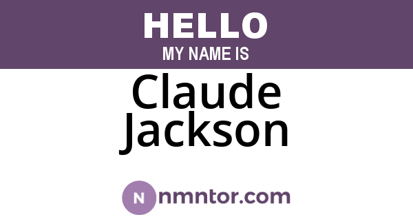 Claude Jackson