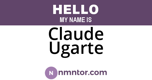 Claude Ugarte