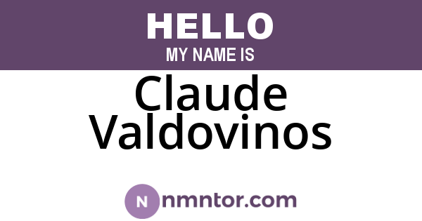 Claude Valdovinos