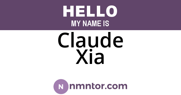 Claude Xia