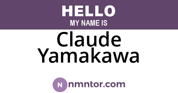 Claude Yamakawa