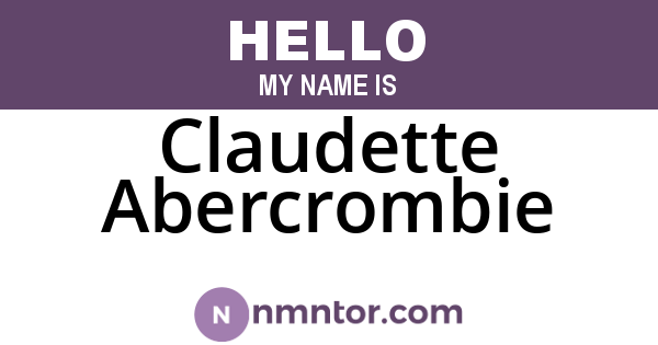 Claudette Abercrombie